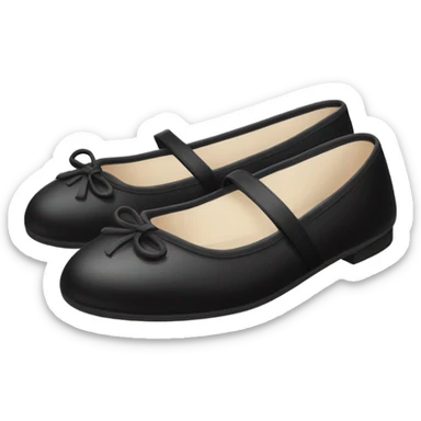 Black Chanel ballet flats sticker