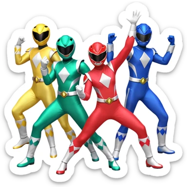 Mighty morphin power rangers sticker