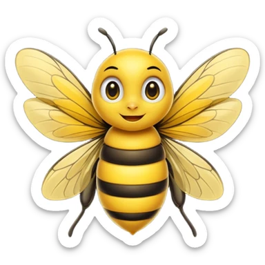 Crée-moi l'emoji d'une petite abeille malicieuse sticker
