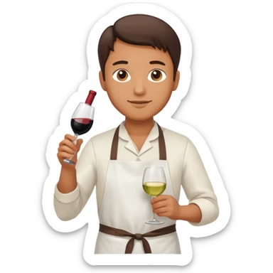 Man making wine sticker