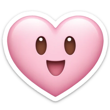pastel pink heart sticker