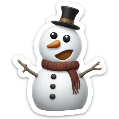 snowman in the desert sticker