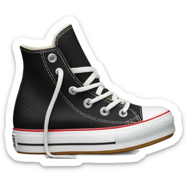Black platform converse platform shoes sticker