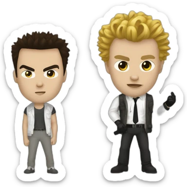 fight club the narator and tyler from fight club (white) sticker