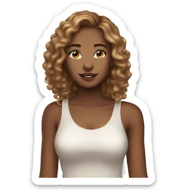 stunning girl light brown hair sticker