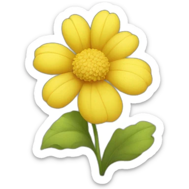 Yellow flower sticker