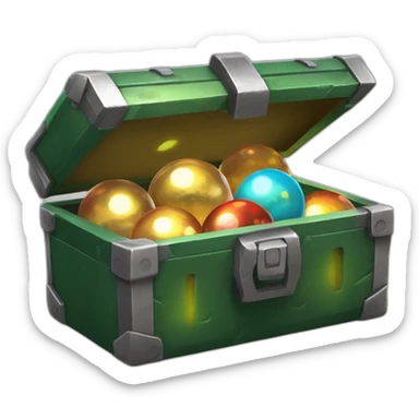 Pokemon Game LootCase Color DarkGreen Rich Treasure Legendary Epic Pokeballs Pokemons and Pokemon Items Inside this have Shiny Glow sticker