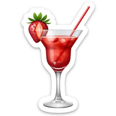 strawberry cocktail sticker