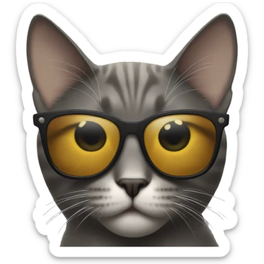 Cat with sunglasses sticker