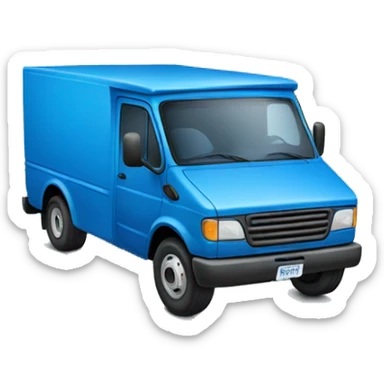 blue delivery truck sticker