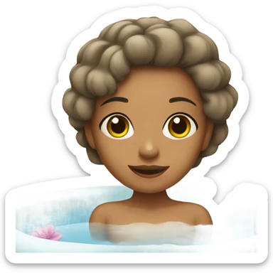 girl in a spa sticker