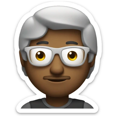 a developer looking from behind a macbook sticker