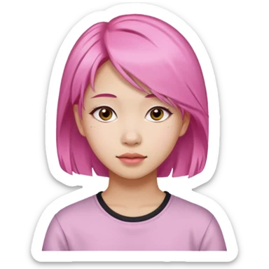 nam, tóc hồng, 20 tuổi  sticker