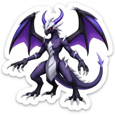 Lunala-Darkrai-Zekrom-Fakémon-hybrid-creature (full body)  sticker