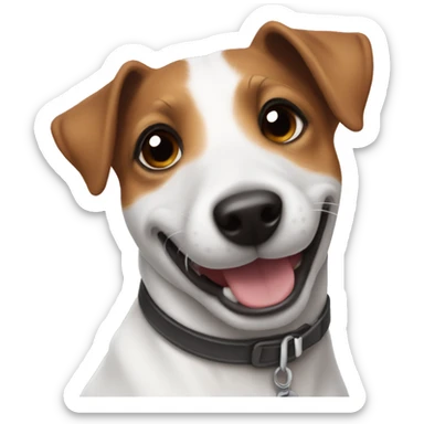 dog breed jack russell smiling sticker