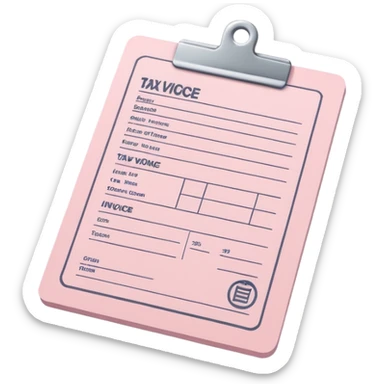Pale Pink tax invoice sticker