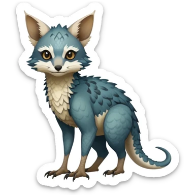 Modern Realistic Rare Fantasy Vernid-Trico-species by LiLaiRa full body sticker