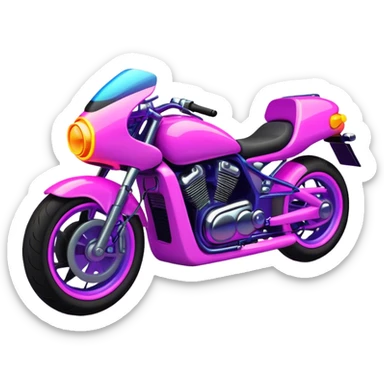 Neon motorcycle sticker