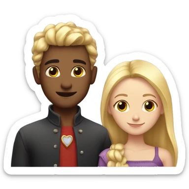 Love magic between a guy and a blond girl  sticker
