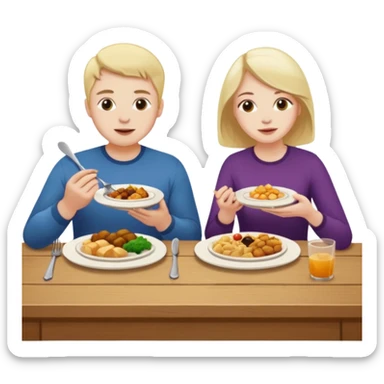 i want two person nicke eatche athore sticker