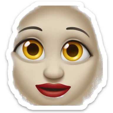  white foot with a red lips, eyes and smile sticker