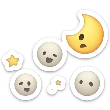 Moon and Stars  sticker