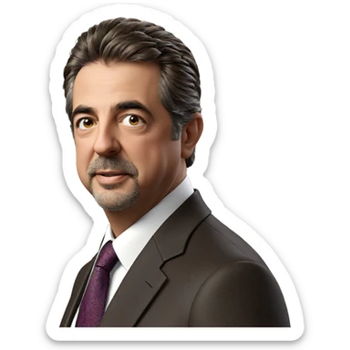 formal portrait of a man sticker