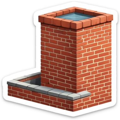 a red brick chimney sticker