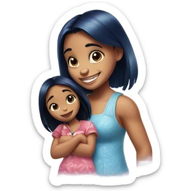 Lilo and stitch with a girl sticker