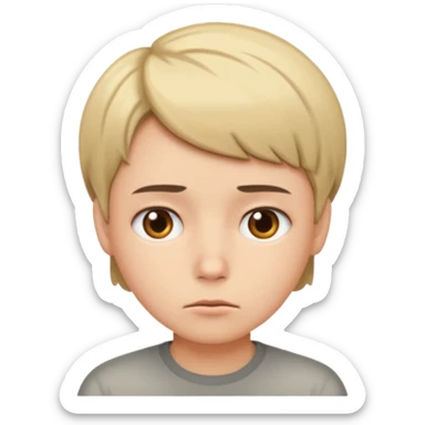 Bored face sticker
