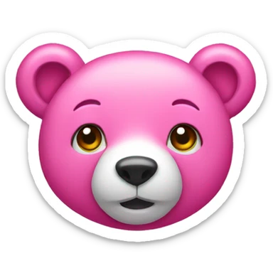 pink bear sticker