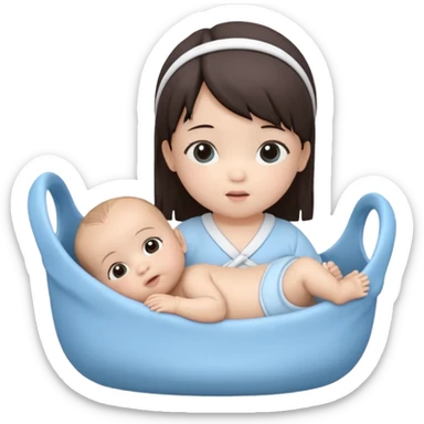 都是 3D 风格的吧，我指 Notebook，分别有 baby girl 和 baby boy 的头像 sticker