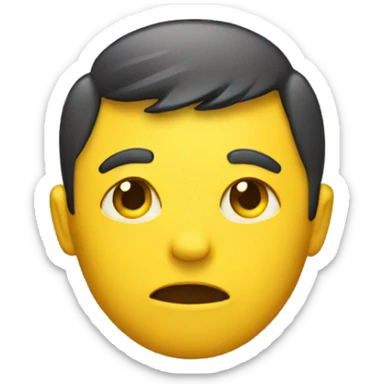 Yellow emoji head shake diagonally  sticker
