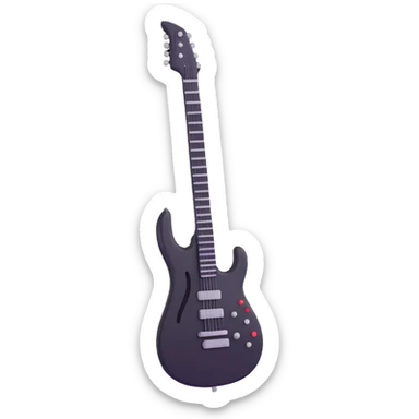 futuristic synthesizer guitar sticker