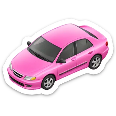 pink car  sticker