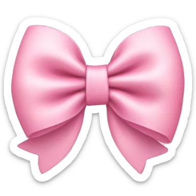 Baby pink bow sticker