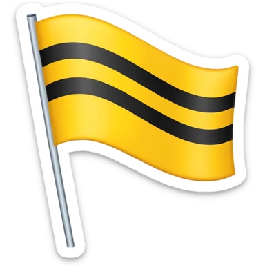 Create 2 yellow lined and 1 black lined flag emoji and put black line between yellow lines sticker
