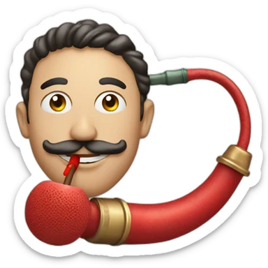 Turkish Rounded smile smoking hookah sticker