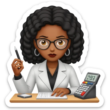 Evil genius black woman  sticker