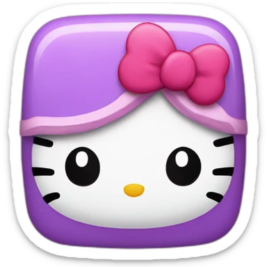 Hello kitty contenta dice buenos días sticker