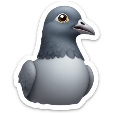 Pigeon with a big beard sticker