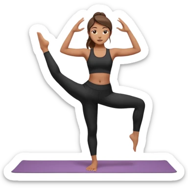 girl doing yoga in leggings sticker
