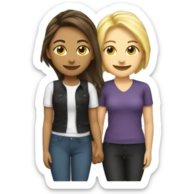 me and you lesbian love sticker