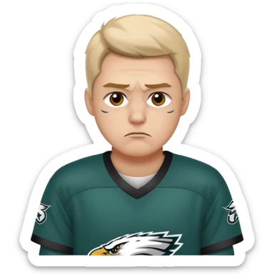 An Eagles fan who is sad sticker
