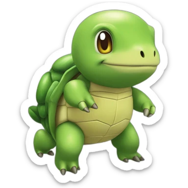 turtwig pokémon writes code sticker