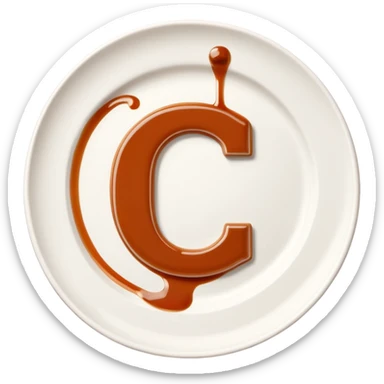 A modern icon of a white ceramic plate with a refined sauce drizzle shaped like the letter C, subtly expressing the CatchTable brand identity. Use a sleek, minimal style.
The sauce drizzle should thin and include a color #FF3D00.
Soft shadows, simple lines, high-end visual mood. sticker