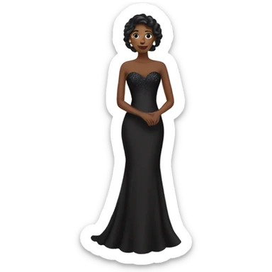 black wedding dress sticker