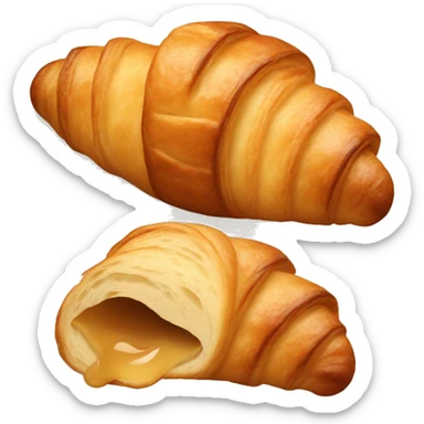 Croissant with almond sticker