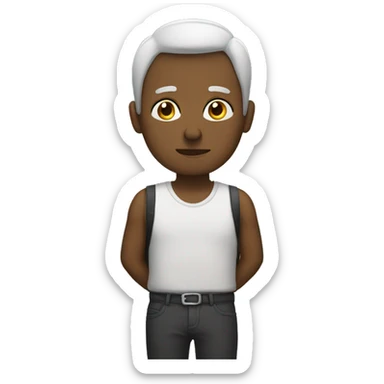 Person waiting patiently sticker