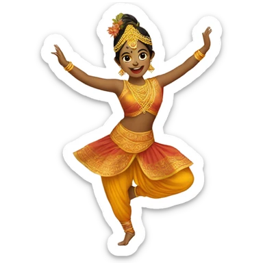 a Sri Lankan kandyan dancer sticker